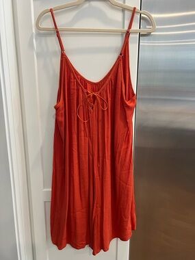SHEIN Curve 2XL Burnt Orange Romper, Size 2XL